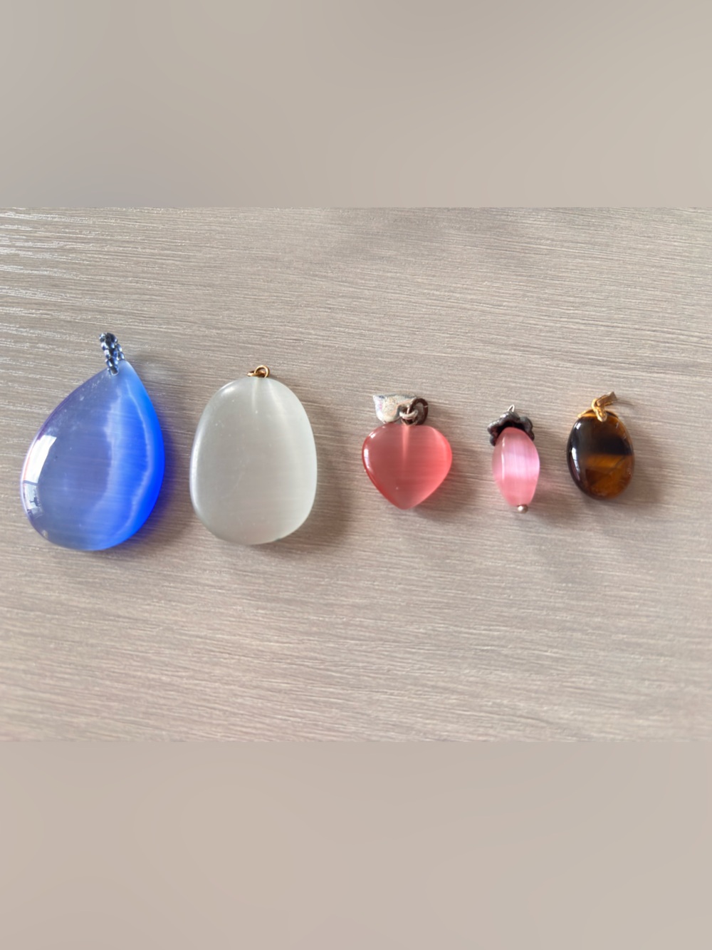 5 Multi-Color Polished cat eye Stone